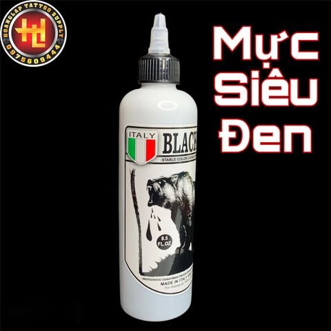  mực xăm đen siêu đen BLACK BEAR ( 250ml ) 