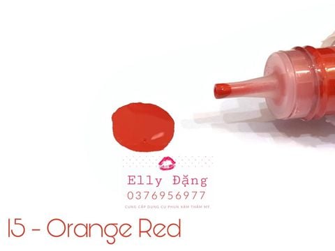  Mực phun xăm ChArm màu Orange Red ( số 15 ) 