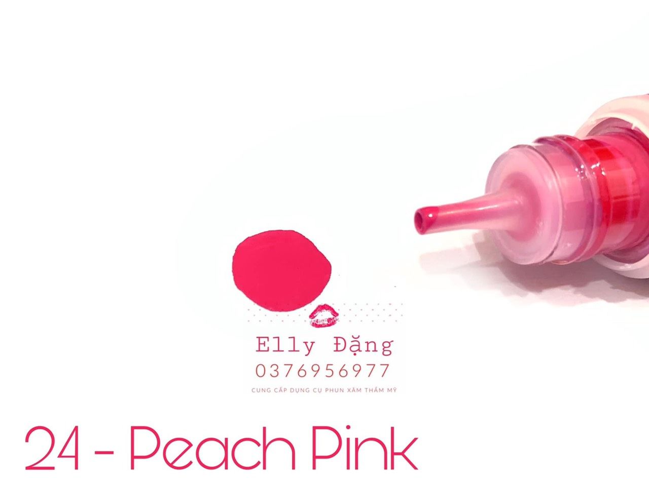 Mực phun xăm ChArm màu Peach Pink ( số 24 )