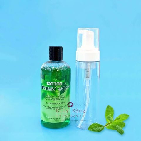  NƯỚC RỬA VỆ SINH HÌNH XĂM GREEN SOAP ( 300ml ) 