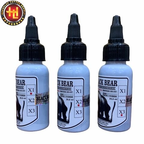  Mực Black Bear Xám Trắng ( 3 lọ 30ml ) 