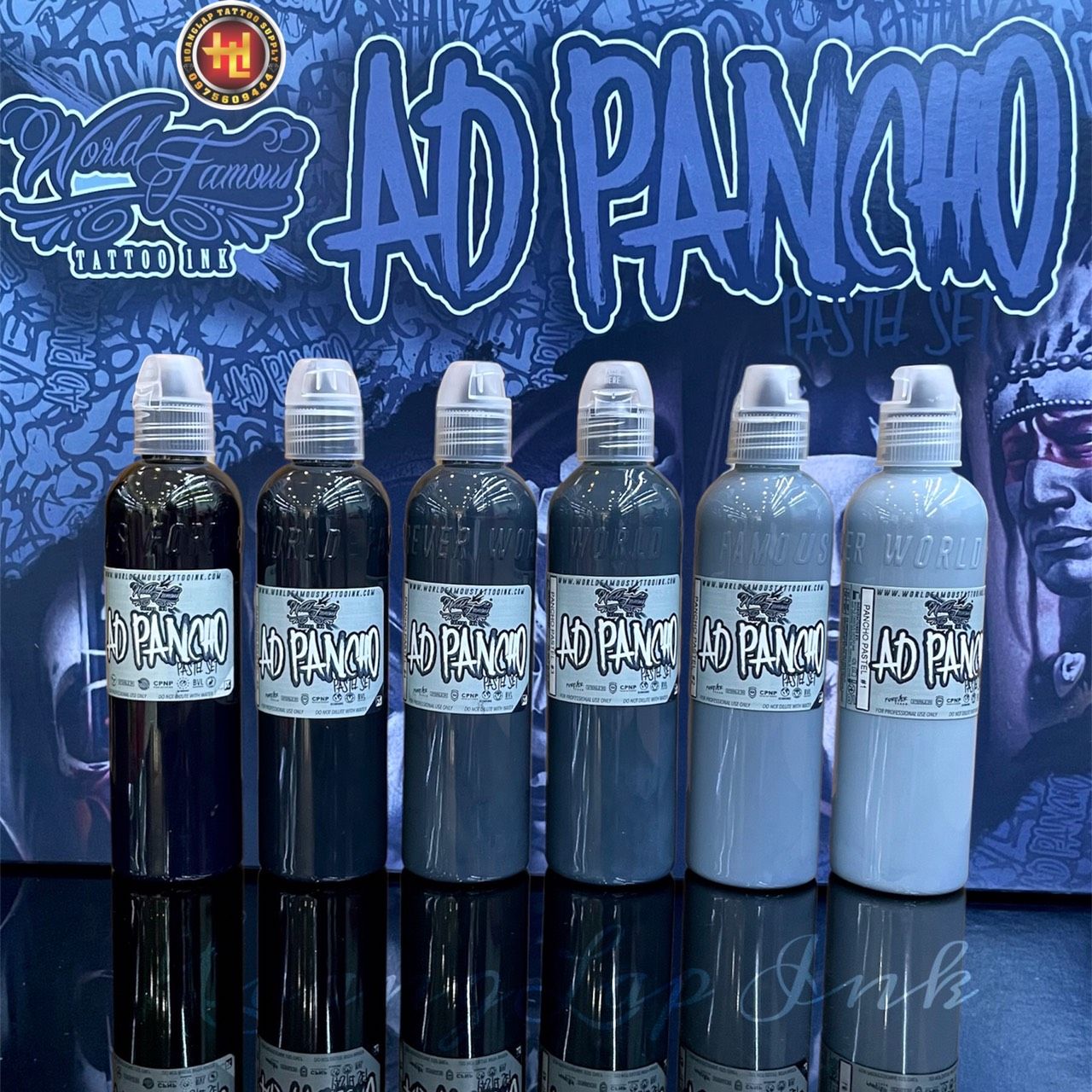 SÉT A.D. PANCHO PASTEL GREY HOÀNG LẬP TATTOO