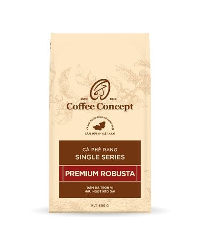  Cà phê rang Premium Robusta, Gói 250G/500G 