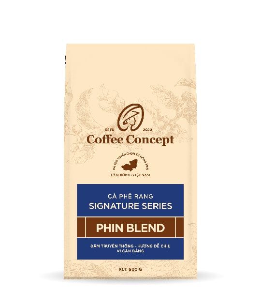  Cà phê rang Phin Blend, Gói 250G/500G 