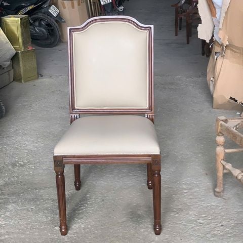 GHẾ LOUIS XVI KHÔNG TAY BỌC DA