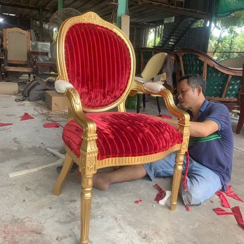 Ghế ăn cổ điển lưng oval phong cách George
