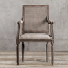 Ghế LOUIS 16 French Square Cane Back Armchair