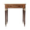 MAHOGANY AND BRASS ACCENT SIDE TABLE