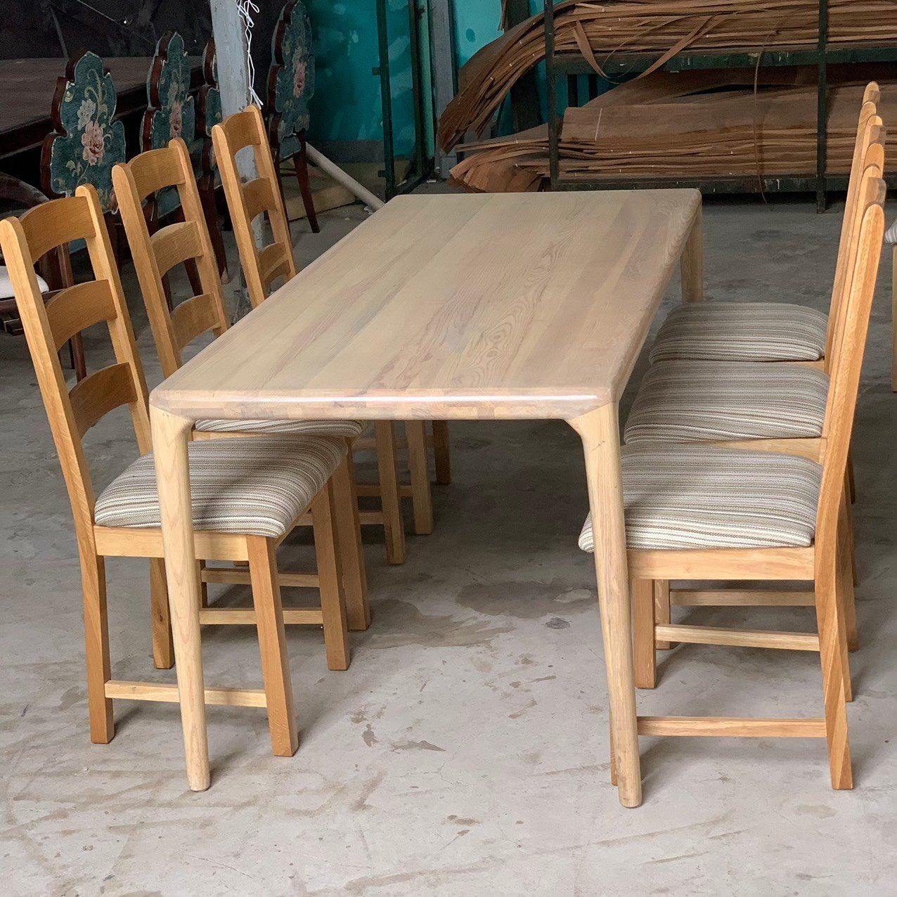 BỘ BÀN ĂN HIỆN ĐẠI GỖ SỒI