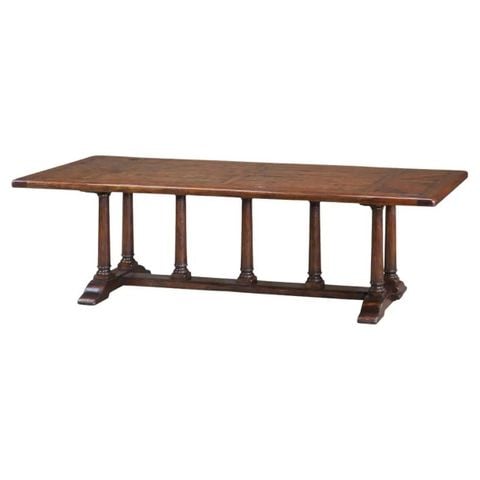 Bàn ăn cổ điển hình chữ nhật 7 chân
