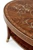 Bàn trà cổ điển bầu dục Venetta gỗ xà cừ phong cách Ý