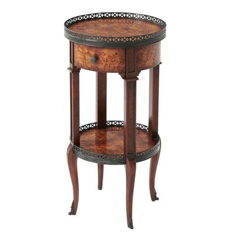 Bàn trà nhỏ tròn phong cách Louis XVI (5000-029)