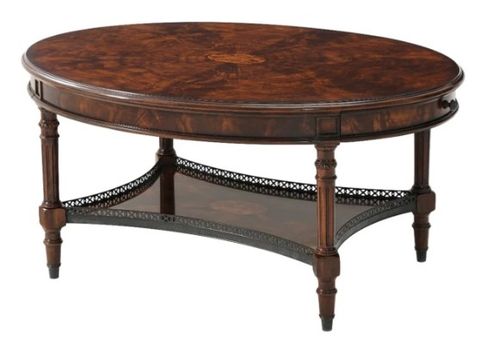 Bàn trà cổ điển oval  phong cách Châu Âu