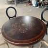 BÀN ĂN CỔ ĐIỂN TRÒN MẶT BÀN KHẢM GỖ