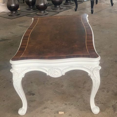 BÀN TRÀ CỔ ĐIỂN ALTHORP LOUIS 15 SƠN MÀU TRẮNG