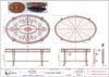 Bàn trà cổ điển bầu dục Venetta gỗ xà cừ phong cách Ý