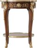 BÀN TRÀ NHỎ LOUIS XV họa tiết ốp đồng thau ( 5005-442)