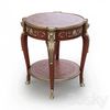 BÀN TRÀ NHỎ LOUIS XV họa tiết ốp đồng thau ( 5005-442)