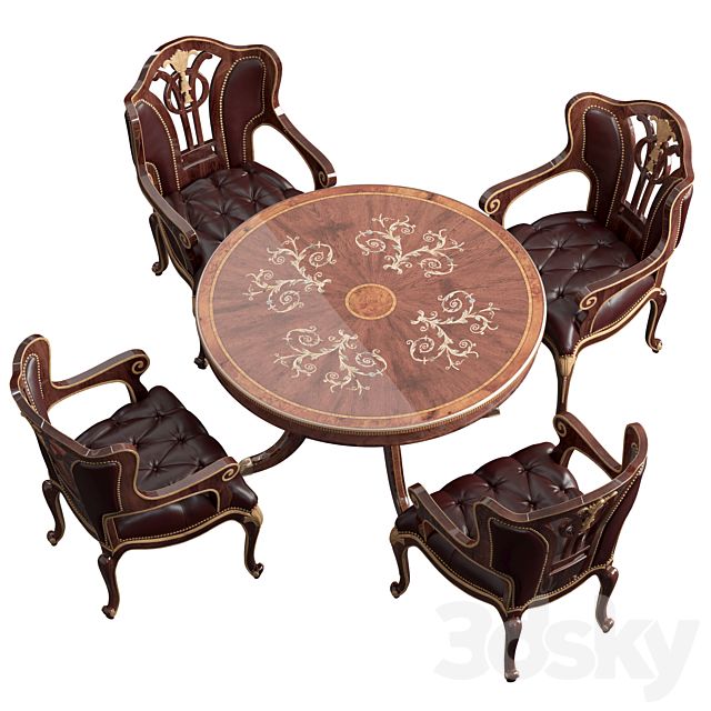 Bộ bàn ăn cổ điển Francine Atmore