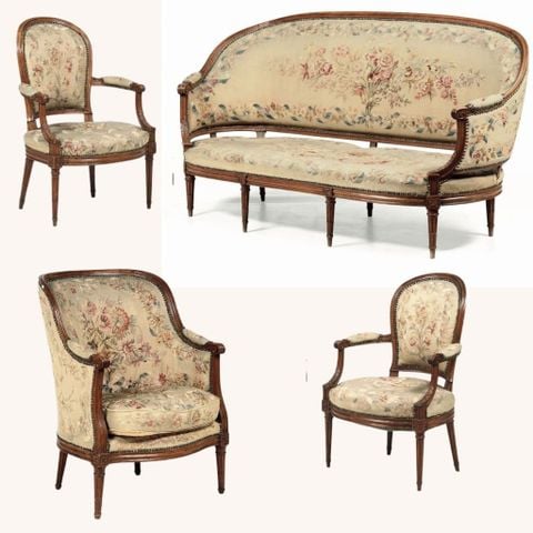 bộ ghế sofa cổ điển Louis XVI