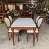 BÀN ĂN CỔ ĐIỂN LOUIS 16 CHỮ NHẬT MẶT ĐÁ