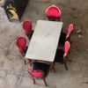 BÀN ĂN CỔ ĐIỂN LOUIS 16 CHỮ NHẬT MẶT ĐÁ
