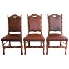 Ghế ăn cổ điển bọc da khung tre (4000-526)