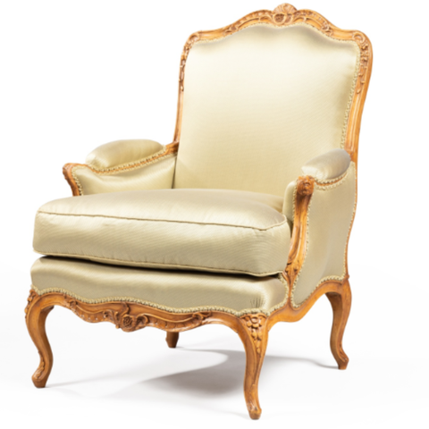Ghế bành gỗ Louis XV mạ vàng
