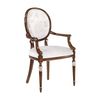 Ghế Louis XVI chân tròn-vuông (có tay vịn)