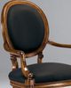 Ghế Louis XVI chân tròn-vuông (có tay vịn)