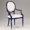 Ghế Louis XVI chân tròn-vuông (có tay vịn)