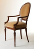 Ghế Louis XVI chân tròn-vuông (có tay vịn)