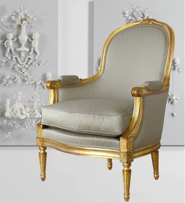 Ghế sofa đơn cổ điển Louis XVI