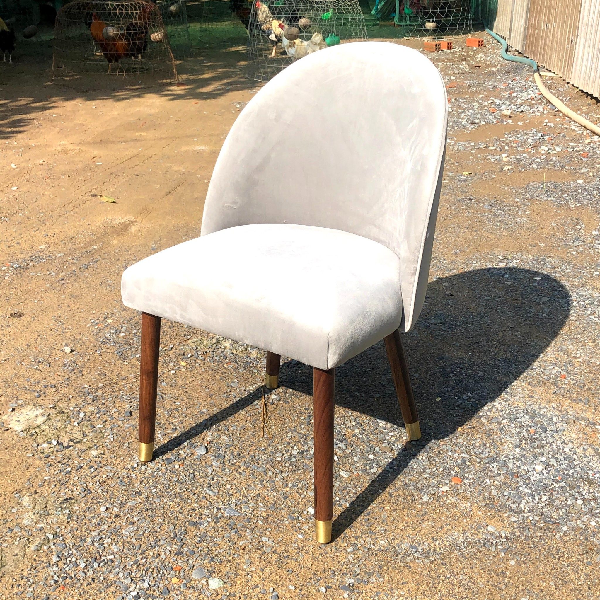 GHẾ ĂN GỖ SỒI ZOLA (CHÂN GHẾ BỌC ĐỒNG)