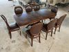 Bộ bàn ăn cổ điển gỗ MAHOGANY hoa văn MARQUETRY