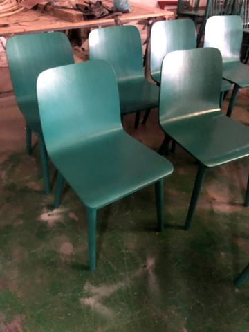 GHẾ TAMI gỗ sồi màu xanh bạc hà