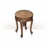 Ghế đôn nâu Classic Round Upholstered Stool 4400-207