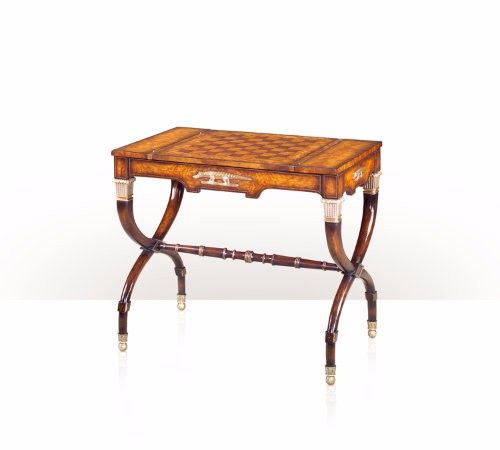 5205-056 Table - Bàn An Egyptian revival flame mahogany games table