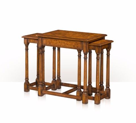 Bàn An oak and poplar burl nest of three tables 5005-171