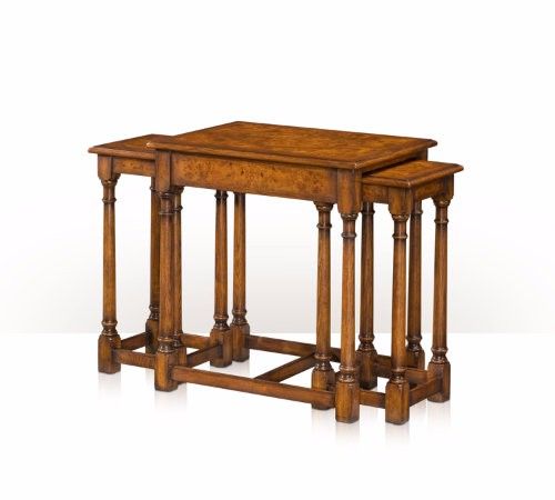 Bàn An oak and poplar burl nest of three tables 5005-171
