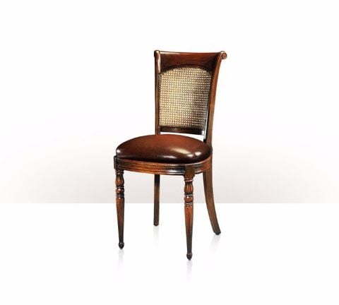 Ghế ăn cổ điển Classic Mahogany Dining Chair with Rattan Backrest (4000-097)