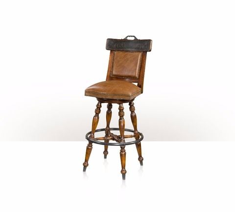 Ghế quầy bar Baroque Backrest Bar Stool with Leather Upholstery(4200-054)