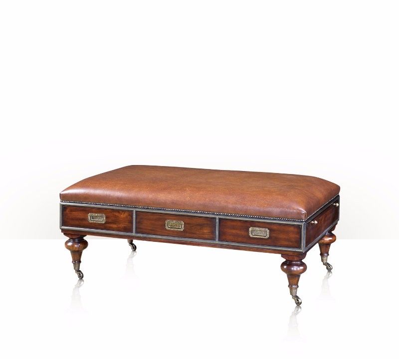 Ghế /bench Classic Leather Upholstered Coffee Table Bench 4400-141