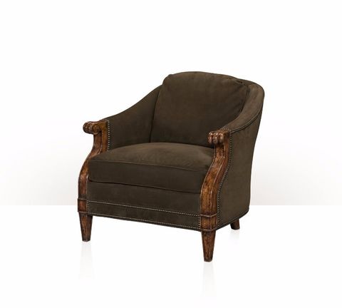 Ghế bành Classic Curved Arm Suede Lounge Chair(4233-115)