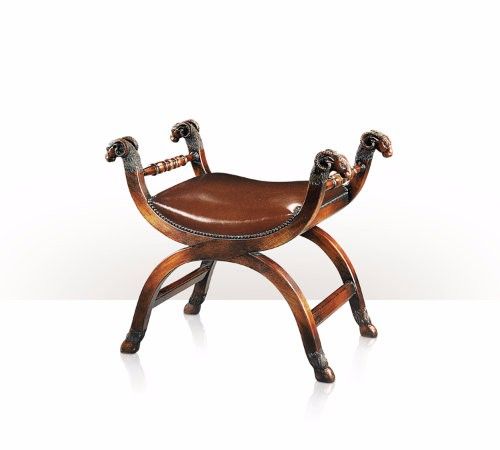 Ghế đôn Greek Style X-Frame Leather Stool 4400-061