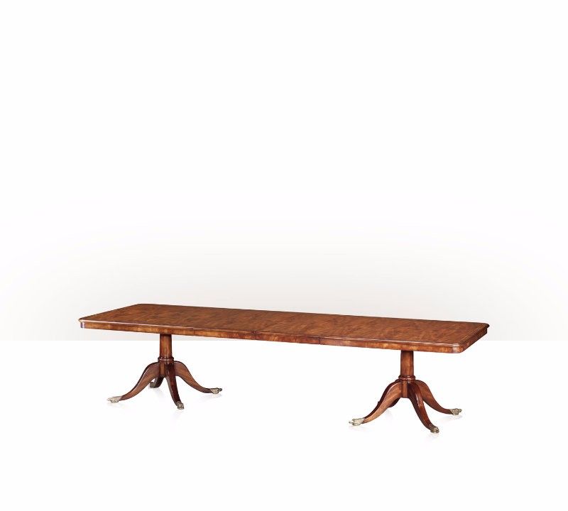 5405-124 Table - Bàn A mahogany twin pedestal extending dining table