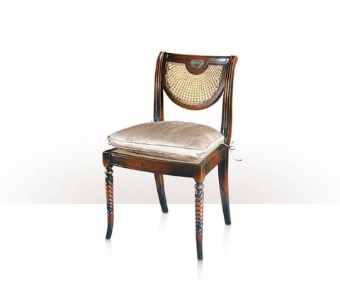 Ghế ăn cổ điển Classic Cane Back Dining Chair with Removable Cushion Chair(