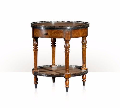 Bàn Round Wooden Side Table with Drawer 5005-603