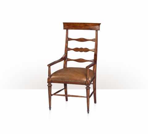 Ghế ăn cổ điển có tay French Ladder Back Dining Armchair(4100-728)