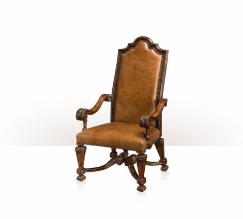 Ghế ăn cổ điển có tay Baroque High Back Leather Armchair(4100-730 )